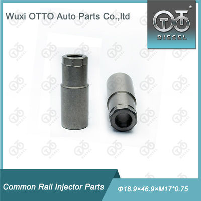 High speed Steel Diesel Fuel Injector Nozzle Cap Nut Grootte Φ18.9×46.9×M17*0.75 voor Piezo Injector met Plastic Bag in Paper Box Packaging